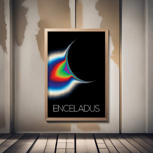 Ruimtevaart, Kosmos, Zonnestelsel, Maan Enceladus Poster