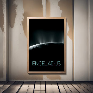 Ruimtevaart, Kosmos, Zonnestelsel, Maan Enceladus Poster