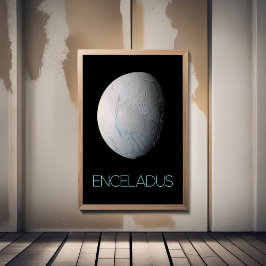 Ruimtevaart, Kosmos, Zonnestelsel, Maan Enceladus Poster