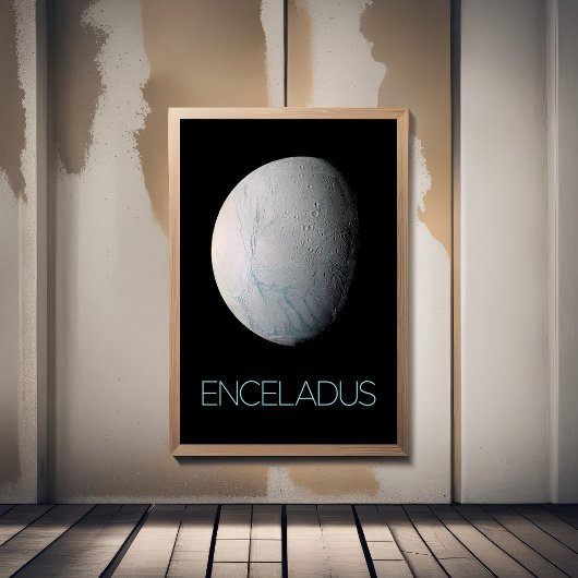 Ruimtevaart, Kosmos, Zonnestelsel, Maan Enceladus Poster
