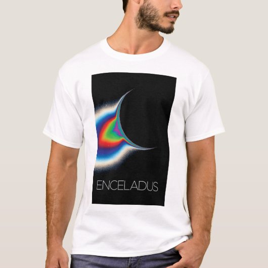 Ruimtevaart, Kosmos, Zonnestelsel, Maan Enceladus T-shirt (Voorkant)