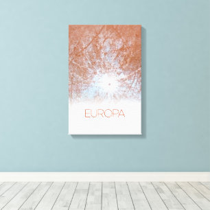 Ruimtevaart, Kosmos, Zonnestelsel, Maan Europa Canvas Afdruk