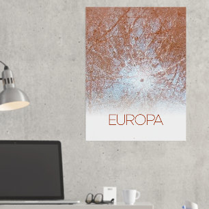Ruimtevaart, Kosmos, Zonnestelsel, Maan Europa Folie Afdrukken