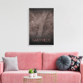 Ruimtevaart, Kosmos, Zonnestelsel, Maan Ganymedes Canvas Afdruk (Insitu (Woonkamer))