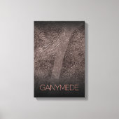 Ruimtevaart, Kosmos, Zonnestelsel, Maan Ganymedes Canvas Afdruk (Voorkant)