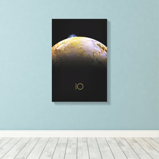 Ruimtevaart, Kosmos, Zonnestelsel, Maan IO Canvas Afdruk (Insitu (Houten vloer))