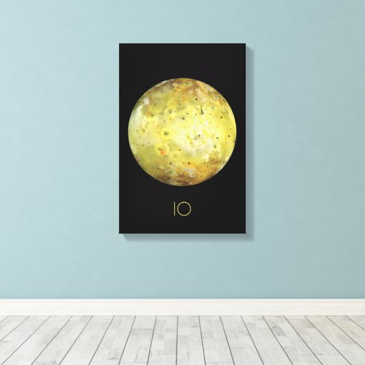 Ruimtevaart, Kosmos, Zonnestelsel, Maan IO Canvas Afdruk (Insitu (Houten vloer))