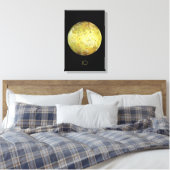 Ruimtevaart, Kosmos, Zonnestelsel, Maan IO Canvas Afdruk (Insitu (Slaapkamer))