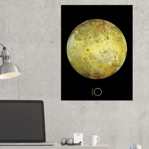 Ruimtevaart, Kosmos, Zonnestelsel, Maan IO Folie Afdrukken