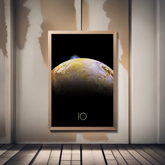 Ruimtevaart, Kosmos, Zonnestelsel, Maan IO Poster