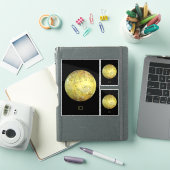 Ruimtevaart, Kosmos, Zonnestelsel, Maan IO Sticker (iPad Cover)