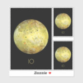 Ruimtevaart, Kosmos, Zonnestelsel, Maan IO Sticker (Vel)
