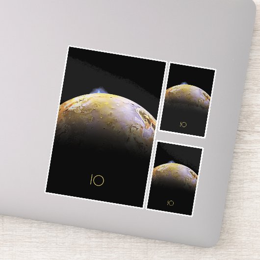 Ruimtevaart, Kosmos, Zonnestelsel, Maan IO Sticker (Detail)