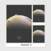 Ruimtevaart, Kosmos, Zonnestelsel, Maan IO Sticker (Vel)