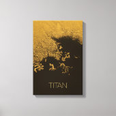 Ruimtevaart, Kosmos, Zonnestelsel, Maan Titan Canvas Afdruk (Voorkant)