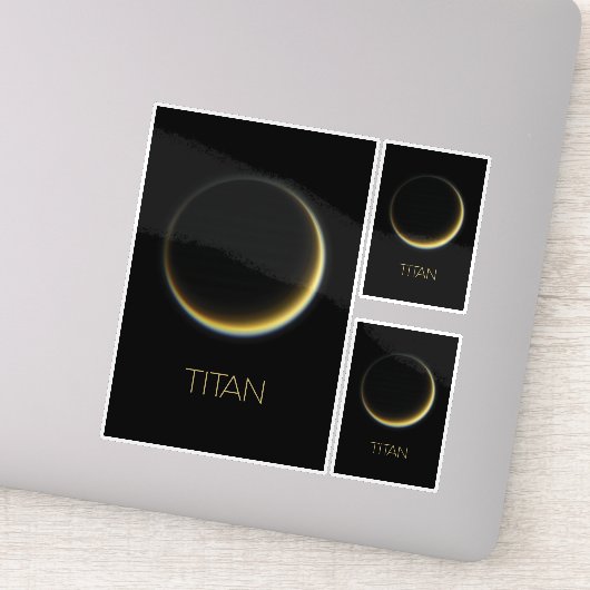 Ruimtevaart, Kosmos, Zonnestelsel, Maan Titan Sticker (Detail)