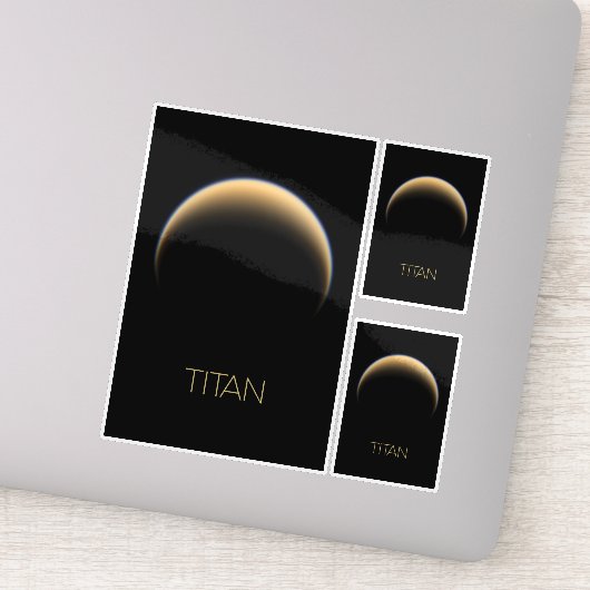 Ruimtevaart, Kosmos, Zonnestelsel, Maan Titan Sticker (Detail)