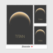 Ruimtevaart, Kosmos, Zonnestelsel, Maan Titan Sticker (Vel)