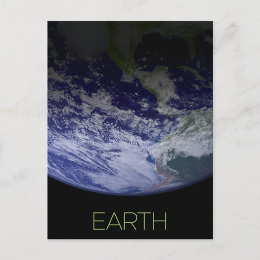 Ruimtevaart, Kosmos, Zonnestelsel, Planeet Aarde Briefkaart (Voorkant)
