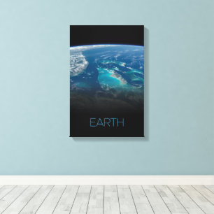 Ruimtevaart, Kosmos, Zonnestelsel, Planeet Aarde Canvas Afdruk
