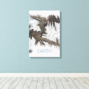 Ruimtevaart, Kosmos, Zonnestelsel, Planeet Aarde Canvas Afdruk