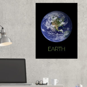 Ruimtevaart, Kosmos, Zonnestelsel, Planeet Aarde Folie Afdrukken