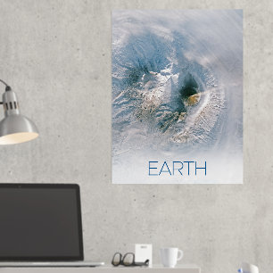 Ruimtevaart, Kosmos, Zonnestelsel, Planeet Aarde Folie Afdrukken