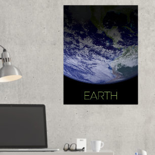 Ruimtevaart, Kosmos, Zonnestelsel, Planeet Aarde Folie Afdrukken