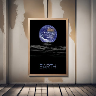 Ruimtevaart, Kosmos, Zonnestelsel, Planeet Aarde Foto Afdruk