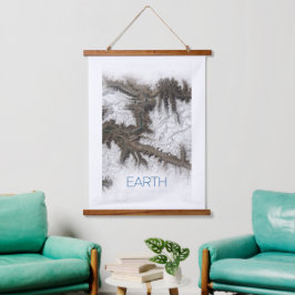 Ruimtevaart, Kosmos, Zonnestelsel, Planeet Aarde Hangend Wandkleed