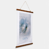 Ruimtevaart, Kosmos, Zonnestelsel, Planeet Aarde Hangend Wandkleed (Gebogen)