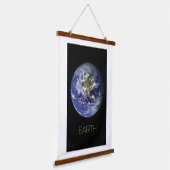 Ruimtevaart, Kosmos, Zonnestelsel, Planeet Aarde Hangend Wandkleed (Gebogen)