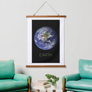 Ruimtevaart, Kosmos, Zonnestelsel, Planeet Aarde Hangend Wandkleed