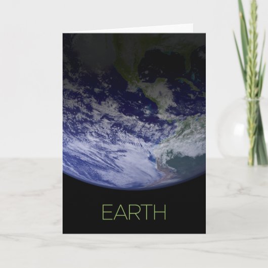 Ruimtevaart, Kosmos, Zonnestelsel, Planeet Aarde Kaart (Voorkant)