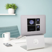 Ruimtevaart, Kosmos, Zonnestelsel, Planeet Aarde Sticker (Laptop op bureau)