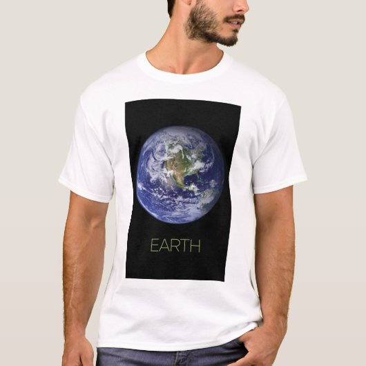 Ruimtevaart, Kosmos, Zonnestelsel, Planeet Aarde T-shirt (Voorkant)