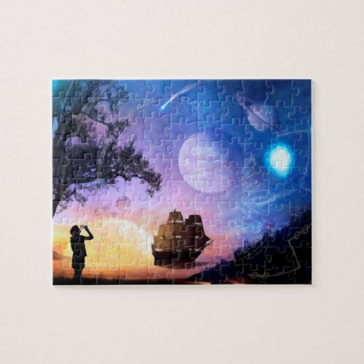 Ruimtevaart Kunstwerk Voyager Ruimtevaartuig Legpuzzel (Horizontaal)