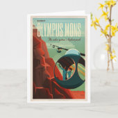 Ruimtevaart Mars Olympus Mons Toerisme Poster Kaart (Gele Bloem)