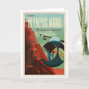 Ruimtevaart Mars Olympus Mons Toerisme Poster Kaart