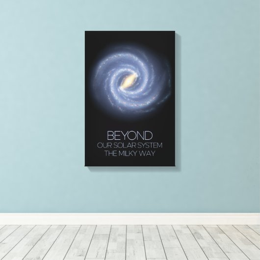 Ruimtevaart, Melkweg, Kosmos, Universum Canvas Afdruk (Insitu (Houten vloer))