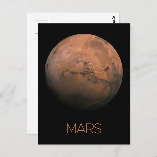 Ruimtevaart, Melkweg, Zonnestelsel, Planeet Mars Briefkaart (Voorkant / Achterkant)