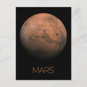 Ruimtevaart, Melkweg, Zonnestelsel, Planeet Mars Briefkaart (Voorkant)