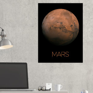 Ruimtevaart, Melkweg, Zonnestelsel, Planeet Mars Folie Afdrukken