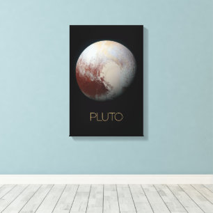 Ruimtevaart, Melkweg, Zonnestelsel, Planeet Pluto Canvas Afdruk