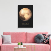 Ruimtevaart, Melkweg, Zonnestelsel, Planeet Pluto Canvas Afdruk (Insitu (Woonkamer))