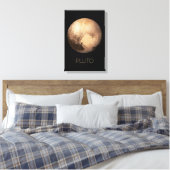 Ruimtevaart, Melkweg, Zonnestelsel, Planeet Pluto Canvas Afdruk (Insitu (Slaapkamer))