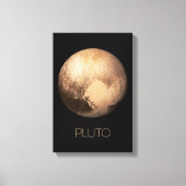 Ruimtevaart, Melkweg, Zonnestelsel, Planeet Pluto Canvas Afdruk (Voorkant)