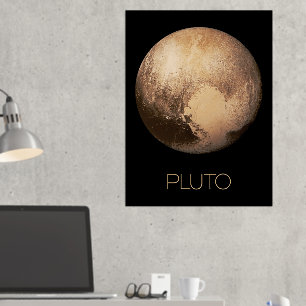 Ruimtevaart, Melkweg, Zonnestelsel, Planeet Pluto Folie Afdrukken