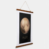 Ruimtevaart, Melkweg, Zonnestelsel, Planeet Pluto Hangend Wandkleed (Gebogen)