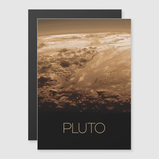 Ruimtevaart, Melkweg, Zonnestelsel, Planeet Pluto Magnetische Uitnodiging (Voorkant / Achterkant)